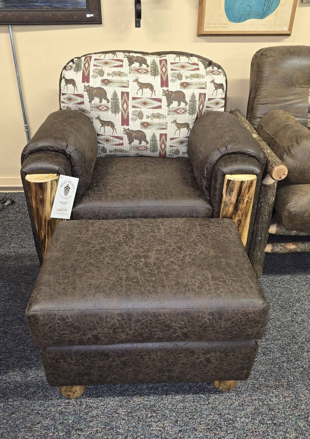 Aspen Chair in Colt Brown and Gideon Wheat